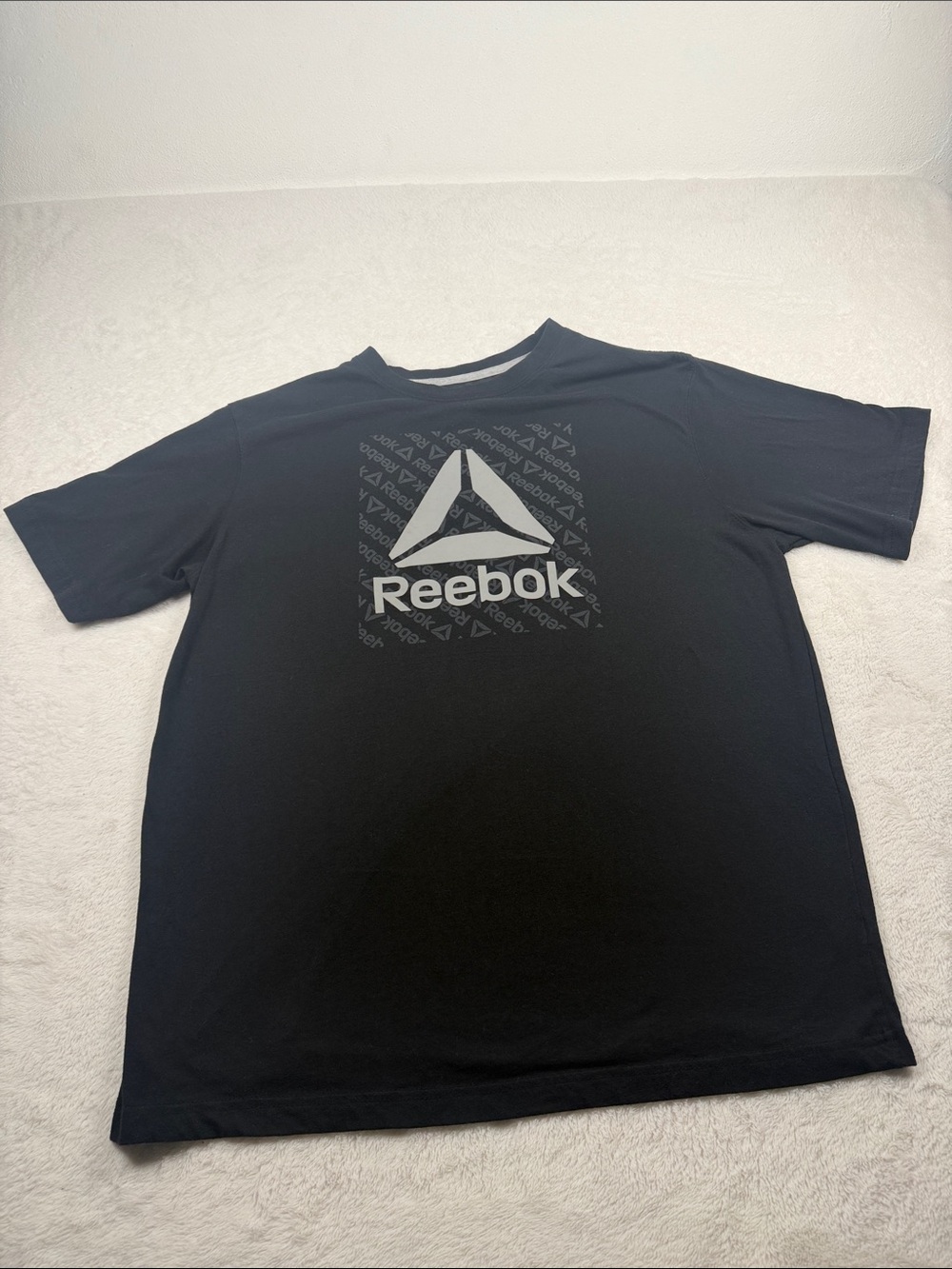 Reebok Men’s Black Short-Sleeve Logo Tee